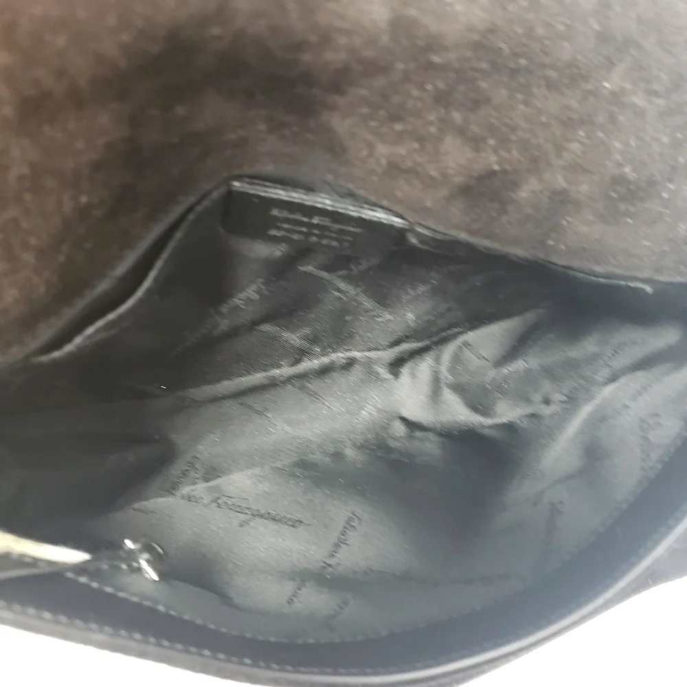 Salvatore Ferragamo AF-21 3897 Suede Bag Hobo EUC